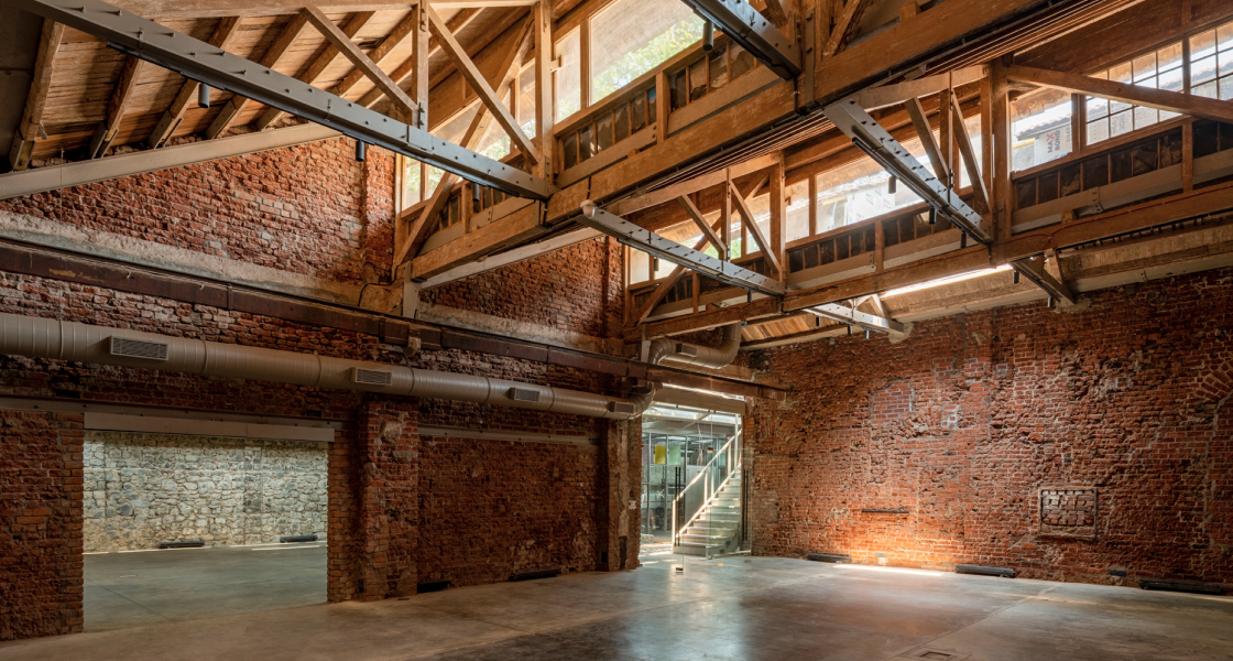 The restored ice factory interior
